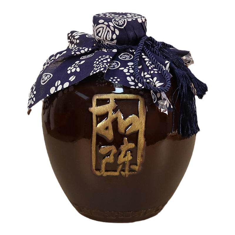 如皋白蒲水明楼黄酒十年坛装扣陈