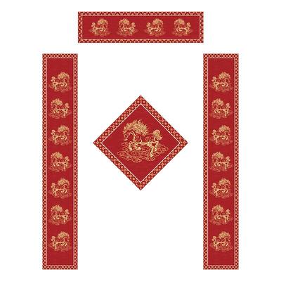 六品堂2026马年高档蜡染绢布复古对联纸微喷宣纸春联纸自写创意对联专用纸空白手写加厚斗方福字红纸七言