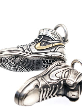 渡鸦专属手工纯银AJ1球鞋吊坠