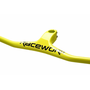RACEWORK 山地车碳纤维一体车把横 超轻越野破风燕把负17度车把立