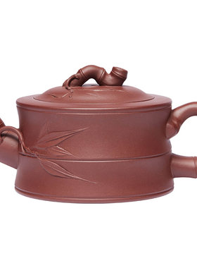 尊壶宜兴正宗竹节紫砂壶小品茶壶