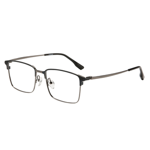 木川143MM眼镜男款近视复古方框超轻钛架轻奢商务可配度数防蓝光