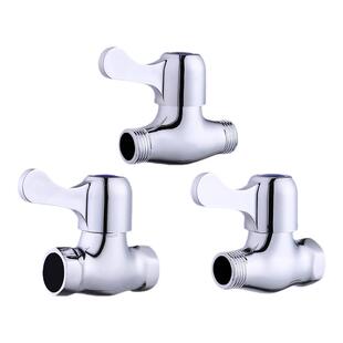 内外丝直通阀4分全铜家用水管开关热水器止水阀双外三角阀水龙头