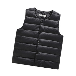 羽绒背心儿童青少年马甲冬季加厚保暖坎肩轻薄内胆中学生校服内搭