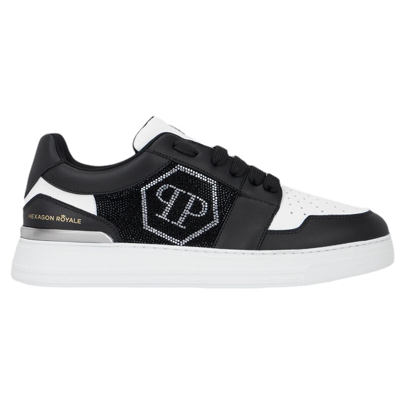 PHILIPP PLEIN 男士新款低帮厚底日常通勤休闲鞋皮革拼接板鞋