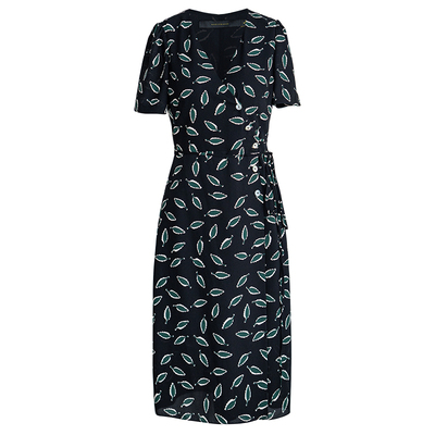 罗衣法式V领系带连衣裙