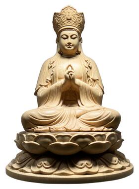 桧木雕密宗遮那佛大日如来观音