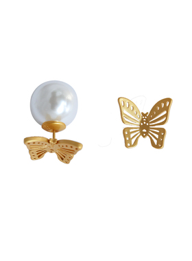 2025新款镂空蝴蝶珍珠项链女