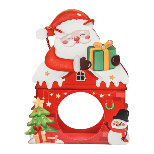 圣诞节蛋糕盒子慕斯球圆形透明苹果装饰糖果烘焙平安果手提包装盒