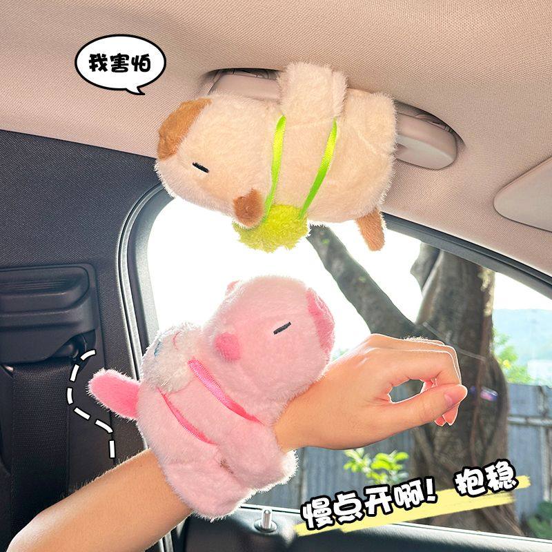可爱熊猫车内饰品摆件车搭子网红卡通电动车装饰汽车公仔车载玩偶