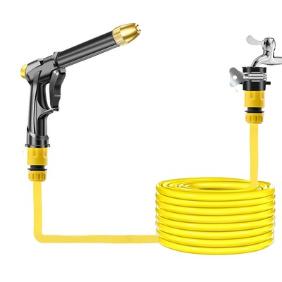洗车水枪冲洗地面自来水