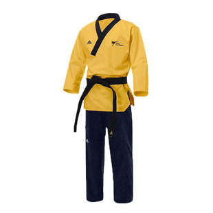 adidas阿迪达斯 WT跆拳道品势道服宗师服 高端黑带高段者大师服