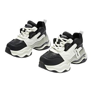 星期六黑色厚底老爹鞋女款显脚小2026新款春夏炸街欧洲站休闲鞋子