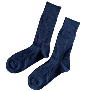 【三双】男袜中筒袜秋冬品质纯色吸湿排汗简约打底棉袜几何纹男士