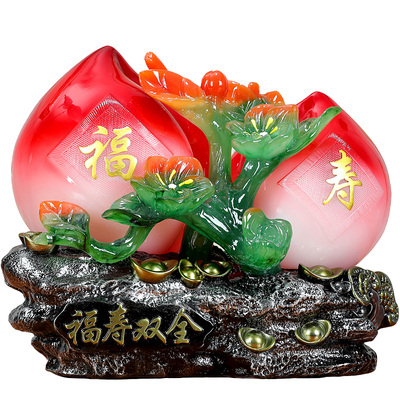 寿桃摆件送长辈祝寿贺寿生日礼物