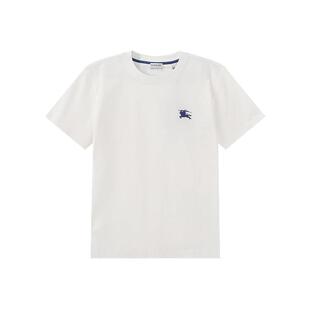 Burberry博柏利 新品 男女同款棉质马术骑士徽标刺绣圆领短袖T恤