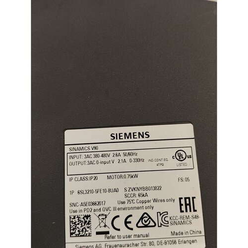 询价V90伺服驱动器，6SL3210-5FE10-8UA0