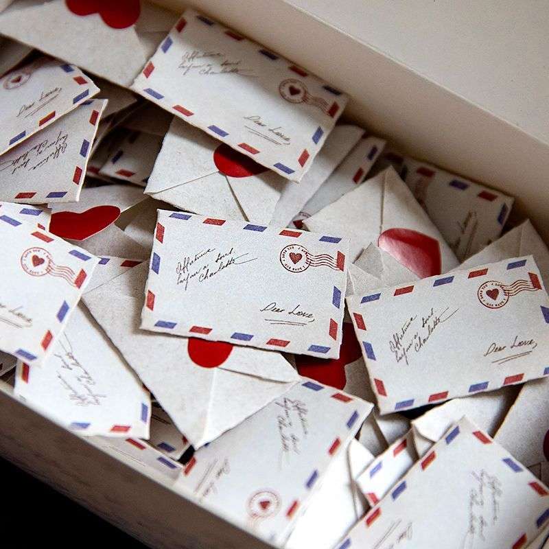 99封情书迷你信封小纪念品小众情侣男女朋友胶囊纸条告白友谊礼物