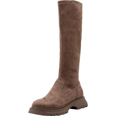 Bata瘦瘦靴女冬季新款显瘦增高百搭弹力长筒靴6881DDG4