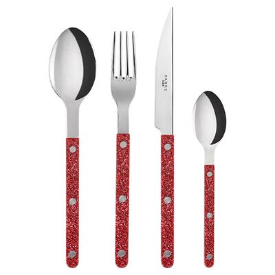 法国进口西餐餐具Sabre Paris闪耀新年红牛扒刀叉勺餐具不锈钢