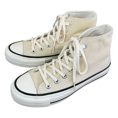 米色复古潮流男女同款时尚帆布鞋