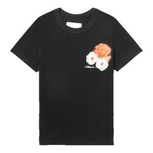 IT 3.1 Phillip Lim女装合身短袖T恤新款花朵刺绣上衣103112XO