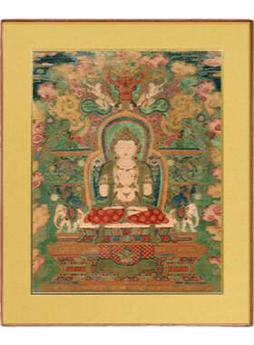 明代-文殊像版画客厅装饰画