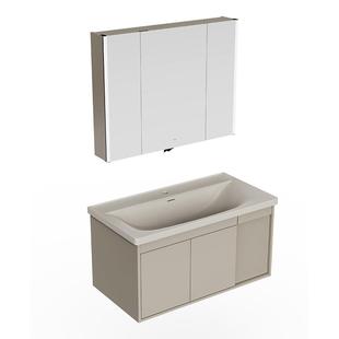 九牧卫浴极简风浴室柜组合灵动收纳多彩卫生间陶瓷一体盆A2757