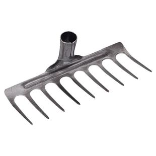 锰钢一体成型扒草搂草松土耙子农具除草钉耙九齿铁耙农用工具爬子