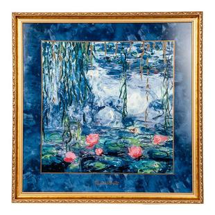 德国高宝Goebel进口陶瓷玄关装饰画限量版瓷板画客厅餐厅挂画莫奈