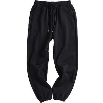 运动裤男春秋款束脚针织裤子男