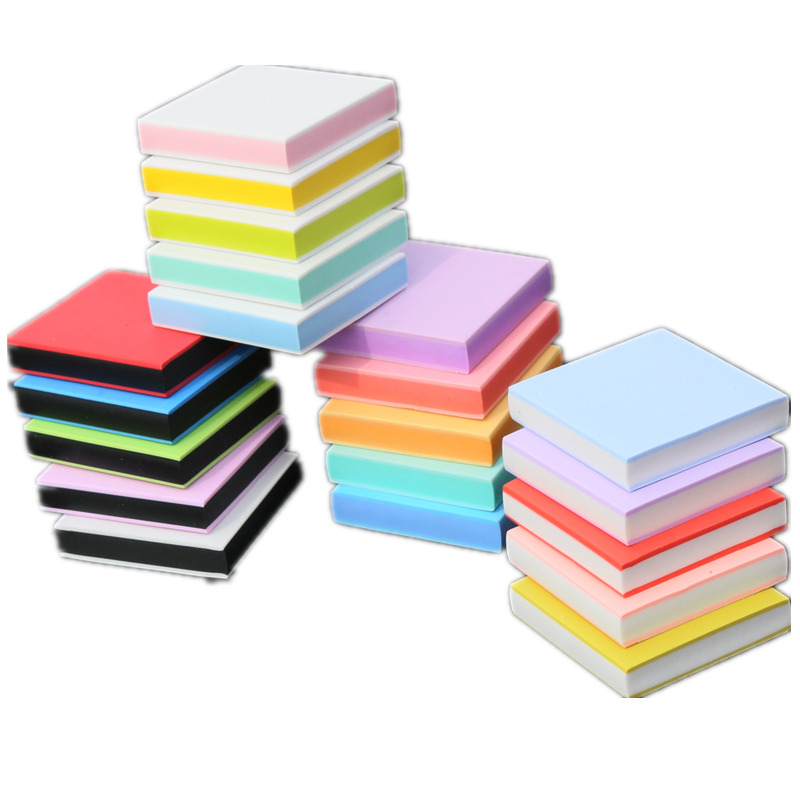 可揭卖萌5*5*1cm加厚正方形夹心橡皮砖雕刻彩色橡皮章材料3层夹心