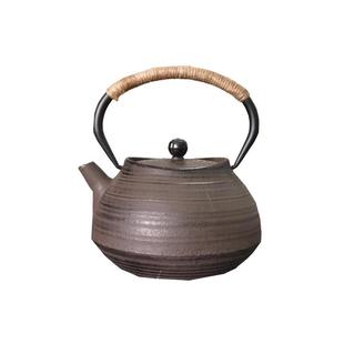 元宝铁壶日本南部老铁壶日式煮茶器烧水提梁壶铸铁壶进口生铁1.2l