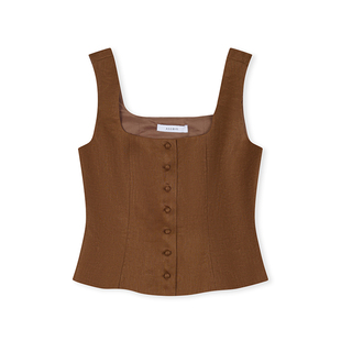 ‘亚麻系列’Asobio上衣半裙套装夏季法式方领吊带短裙两件套129