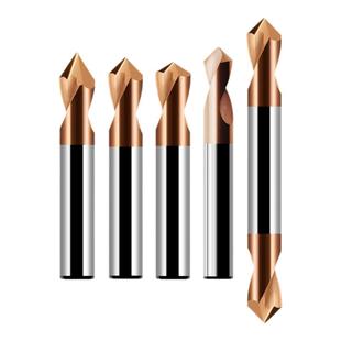 58度钨钢硬质合金打点60度90度120度双头定心钻钢铝用定位倒角刀