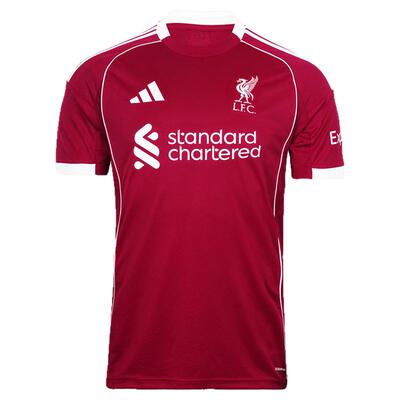 天朗足球阿迪达斯2526赛季利物浦主场球迷版球衣短袖足球服JV6423