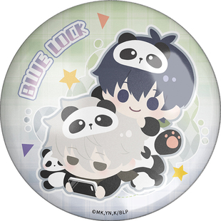 歪瓜出品 蓝色监狱 官方正版熊猫系列双闪马口铁徽章双人吧唧国谷