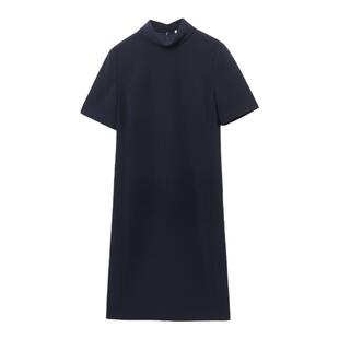 【日本进口三醋酸】OVV秋冬热卖女装高领短袖修身连衣裙