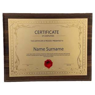 金箔定制授权牌荣誉牌匾铜牌实木奖牌订制木制水晶证书