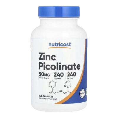 Nutricost吡啶甲酸锌易胃肠吸收帮助机体抵抗酶功能