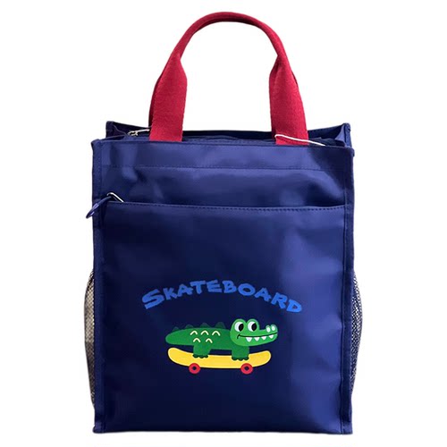 加厚手提袋中小学生防水补习袋补课包手拎袋美术袋子装书袋饭盒袋