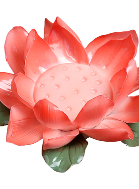 陶瓷莲花烛台供佛酥油灯座蜡烛