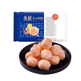 新品鱼极芝心虾球10个芝士虾丸关东煮麻辣烫火锅食材虾丸160克