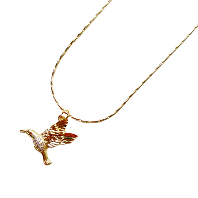 HiOnion镀金情侣飞鸟项链