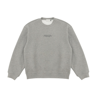 540g重磅无帽复古做旧加绒卫衣男款2025新款男生圆领加厚外套冬