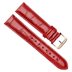 真皮手表带女蝴蝶扣配件适配卡西欧天梭浪琴dw天王罗西尼红色皮带