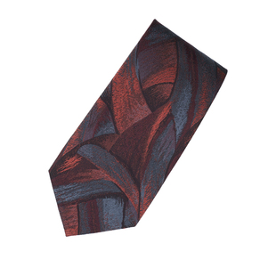 弗朗索瓦 手打暗红油画抽象花纹复古领带商务男正装休闲真丝礼盒