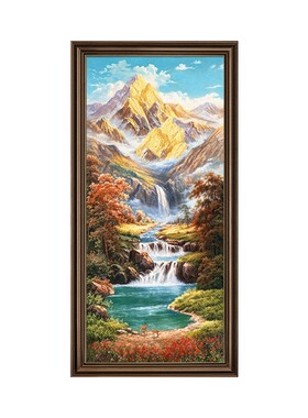 法蒂雅玄关挂画聚宝盆山水画