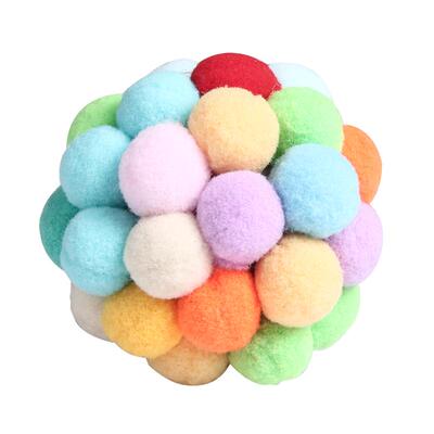 彩虹宠物耐抓用品逗猫球