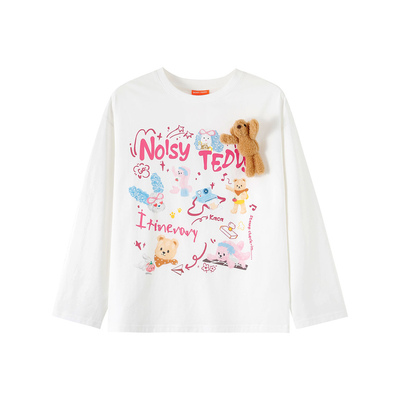 儿童套头长袖T恤衫宽松